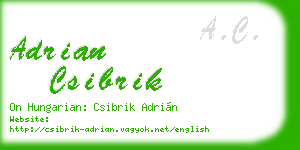 adrian csibrik business card