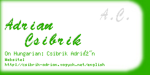 adrian csibrik business card